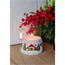 Tarçın Tasarım Yeni Yıl Mumluk,yılbaşı Dekor,merry Christmas,yeni Yıl Hediyesi,el Yapımı (Mum Dahildir)