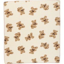 Özgürce Yumuşak ve Şık Ayı Desenli Velsoft Battaniye, Sıcaklık ve Konfor Sağlar