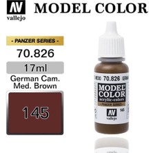 Vallejo 70826 18 Ml. (145) German Cam. Med.brown-Matt, Model Color Serisi Model Boyası