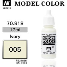 Vallejo 70918 18 Ml. (5) Ivory-Matt, Model Color Serisi Model Boyası