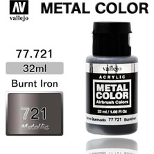 Vallejo 77721 32 Ml. Burnt Iron, Metal Color Serisi Model Boyası