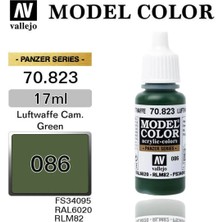 Vallejo 70823 18 Ml. (86) Luftwaffe Cam.green-Matt, Model Color Serisi Model Boyası