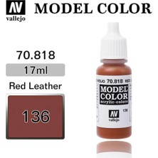 Vallejo 70818 18 Ml. (136) Red Leather-Matt, Model Color Serisi Model Boyası