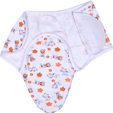 Özgürce Yumuşak Pamuklu 0-4 Ay Bebek Kundak, Desenli ve Rahat Uyku Desteği