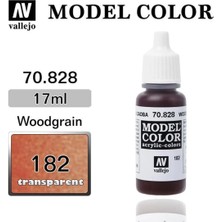 Vallejo 70828 18 Ml. (182) Woodgrain-Transparent, Model Color Serisi Model Boyası