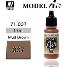 Vallejo 71037 18 Ml. Mud Brown, Model Air Serisi Model Boyası