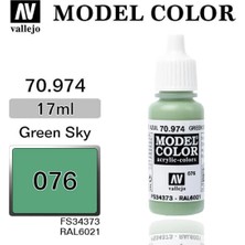 Vallejo 70974 18 Ml. (76) Green Sky-Matt, Model Color Serisi Model Boyası