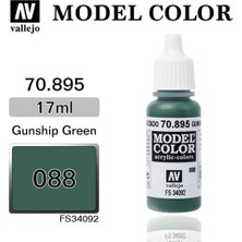 Vallejo 70895 18 Ml. (88) Gunship Green-Matt, Model Color Serisi Model Boyası
