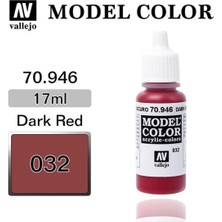 Vallejo 70946 18 Ml. (32) Dark Red-Matt, Model Color Serisi Model Boyası