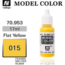Vallejo 70953 18 Ml. (15) Flat Yellow-Matt, Model Color Serisi Model Boyası