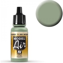 Vallejo 71305 18 Ml. Interior Grey Green, Model Air Serisi Model Boyası