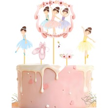 Doğaberen Balerin Temalı Pasta Üstü Kürdan 5 Parça