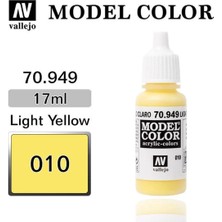 Vallejo 70949 18 Ml. (10) Light Yellow-Matt, Model Color Serisi Model Boyası