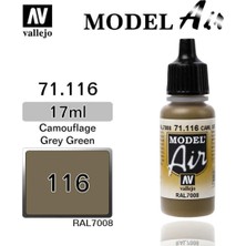 Vallejo 71116 18 Ml. Cam. Grey Green, Model Air Serisi Model Boyası