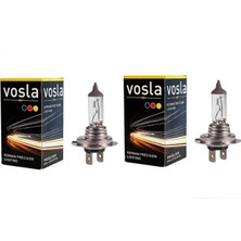 Vosla 2 Adet 12V H7 55W Halojen Standart Renk Ampul