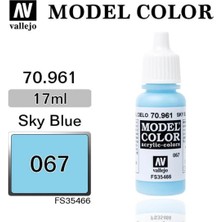Vallejo 70961 18 Ml. (67) Sky Blue-Matt, Model Color Serisi Model Boyası