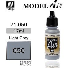 Vallejo 71050 18 Ml. Light Grey, Model Air Serisi Model Boyası