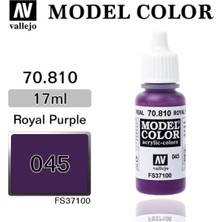 Vallejo 70810 18 Ml. (45) Royal Purple-Matt, Model Color Serisi Model Boyası