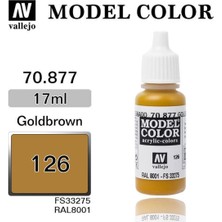 Vallejo 70877 18 Ml. (126) Gold Brown-Matt, Model Color Serisi Model Boyası