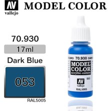 Vallejo 70930 18 Ml. (53) Dark Blue-Matt, Model Color Serisi Model Boyası