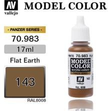 Vallejo 70983 18 Ml. (143) Flat Earth-Matt, Model Color Serisi Model Boyası