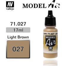 Vallejo 71027 18 Ml. Light Brown, Model Air Serisi Model Boyası