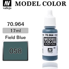 Vallejo 70964 18 Ml. (58) Field Blue-Matt, Model Color Serisi Model Boyası