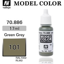 Vallejo 70886 18 Ml. (101) Green Grey-Matt, Model Color Serisi Model Boyası