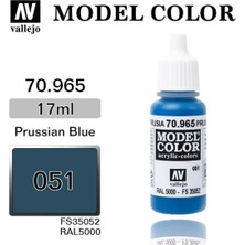 Vallejo 70965 18 Ml. (51) Prussian Blue-Matt, Model Color Serisi Model Boyası