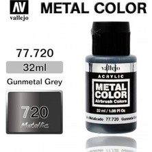 Vallejo 77720 32 Ml. Gunmetal Grey, Metal Color Serisi Model Boyası