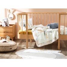 Özgürce Yumuşak ve Hafif Pamuklu Bebek Battaniyesi 100X120 cm Bej Renk