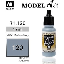 Vallejo 71120 18 Ml. Dark Ghost Gray, Model Air Serisi Model Boyası