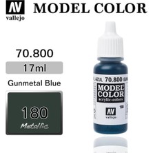 Vallejo 70800 18 Ml. (180) Gunmetal Blue, Model Color Serisi Model Boyası