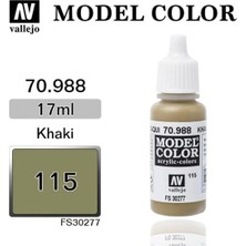 Vallejo 70988 18 Ml. (115) Khaki-Matt, Model Color Serisi Model Boyası