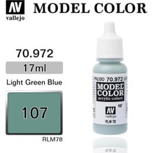 Vallejo 70972 18 Ml. (107) Light Green Blue-Matt, Model Color Serisi Model Boyası