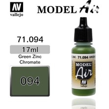 Vallejo 71094 18 Ml. Green Zinc Chromate, Model Air Serisi Model Boyası