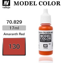 Vallejo 70829 18 Ml. (130) Amarantha Red-Matt, Model Color Serisi Model Boyası