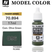 Vallejo 70894 18 Ml. (96) Cam. Olive Green-Matt, Model Color Serisi Model Boyası