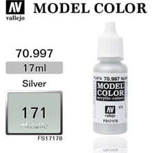 Vallejo 70997 18 Ml. (171) Silver-Metallic, Model Color Serisi Model Boyası