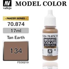Vallejo 70874 18 Ml. (134) Tan Earth-Matt, Model Color Serisi Model Boyası