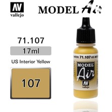 Vallejo 71107 18 Ml. Us Interior Yellow, Model Air Serisi Model Boyası