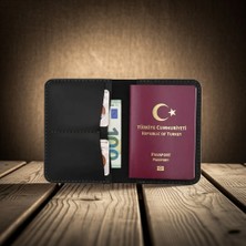 Minimalim Leather Craft Pasaport & Seyahat Cüzdan Kılıfı Hakiki Deri El Yapımı
