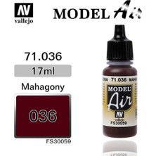 Vallejo 71036 18 Ml. Mahagony, Model Air Serisi Model Boyası