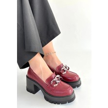 Erbilden Winar Siyah Cilt Doldu Topuk Ayakkabı