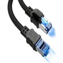 Hi-Link Cat8 Lan Kablosu 1 Metre Örgü Kaplama Yüksek Hızlı 40GBPS 2000MHZ Ethernet Kablosu