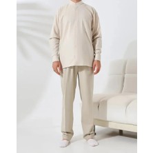 Begün Erkek Hac-Umre Keten Gömlek...bol Kesim Cepli Hakim Yaka Keten Gömlek...yerli Üretim...