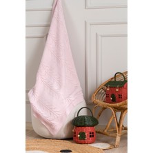 Özgürce Yumuşak ve Şık Toz Pembe Örgü Bebek Battaniyesi 100X100 cm