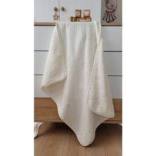 Özgürce Yıldızlı Mavi Çift Taraflı Peluş Bebek Battaniyesi, Kış ve Bahar Için