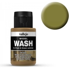 Vallejo 76520 35 Ml. Dark Khaki Green, Wash Serisi Model Boyası