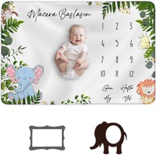 Özgürce Yumuşak Bebek Anı Battaniyesi, Aylık Konsept Fotoğraf Örtüsü, 150X100CM